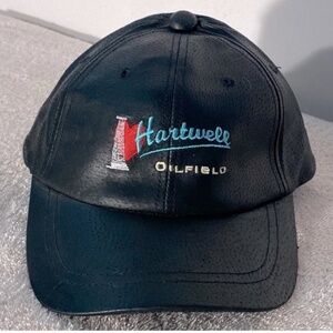 Vintage Black Leather Hartwell Oilfield Hat